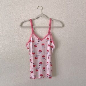 Honeydew Intimates Vneck Camisole Pink Cupcakes Lace Cami
